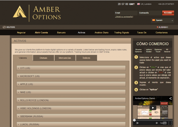 Amber options brokers